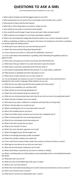 Cute questions to ask a girl you like
